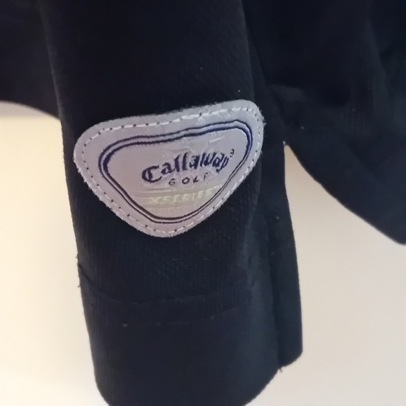 Men's Calloway X Series Golf Shirt Polo Sports Logo Solid Black Size Large - Picture 7 of 8
